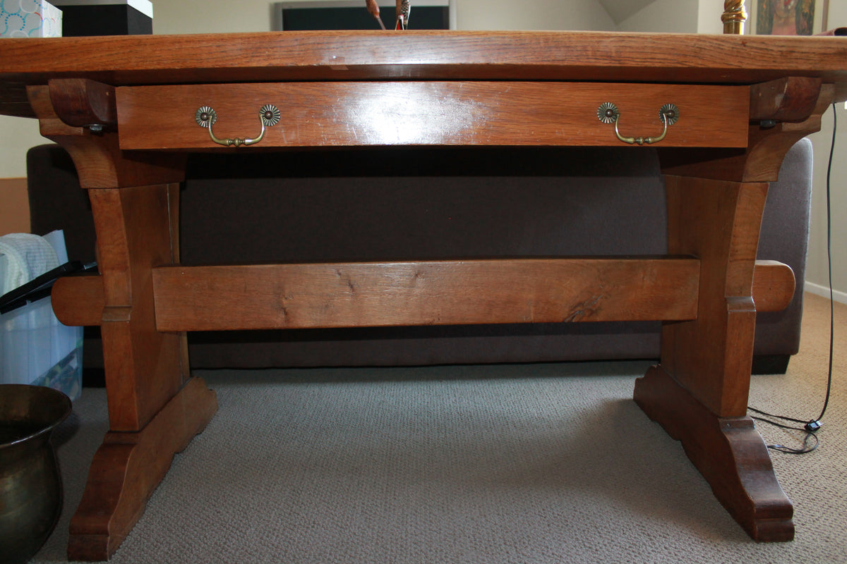 Vintage Hand-made Desk with Drawer