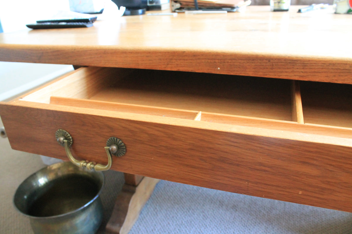 Vintage Hand-made Desk with Drawer