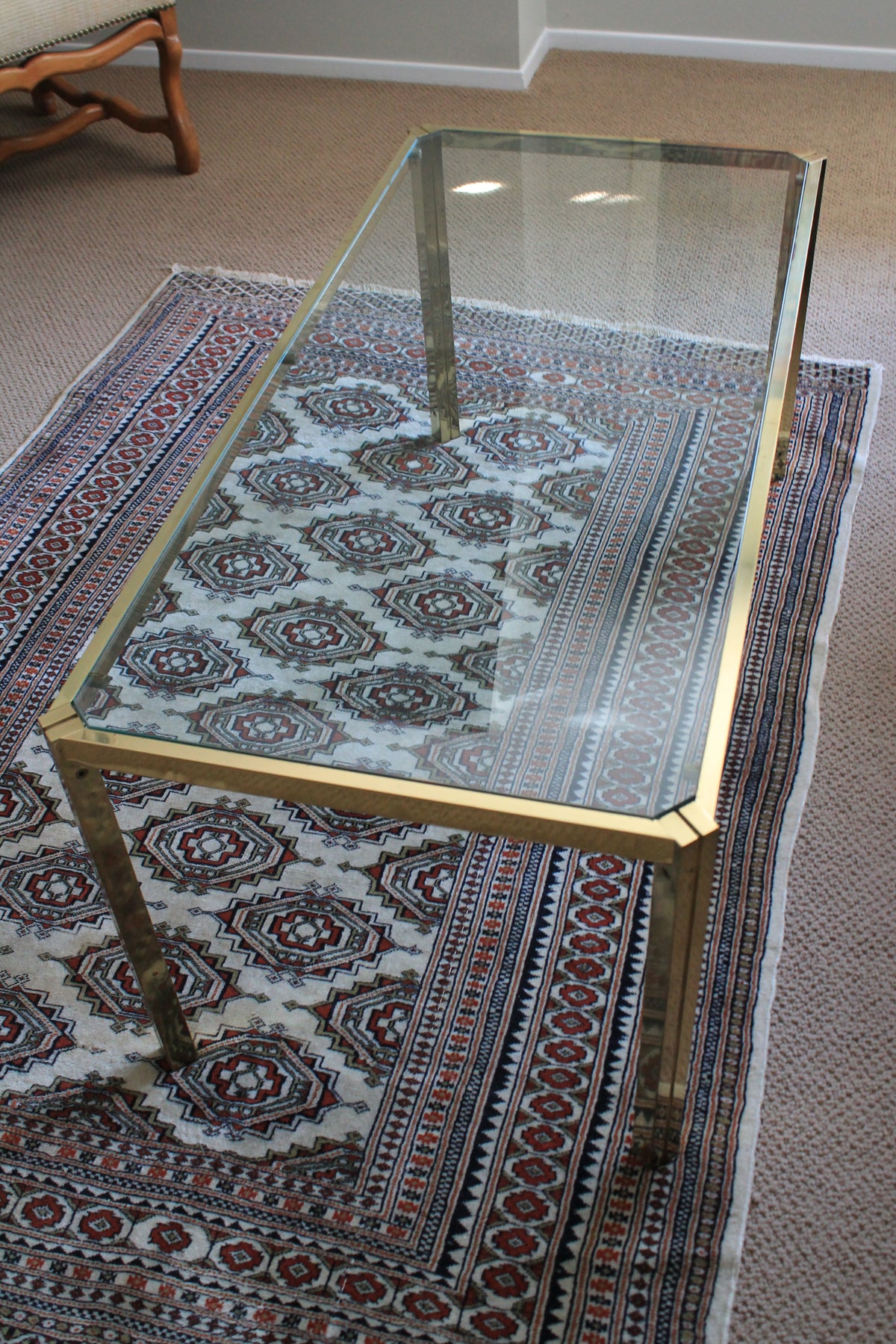 Mid-Century Modern Brass Coffee Table