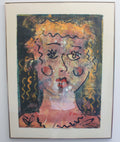 Abstract Face Fabric Print