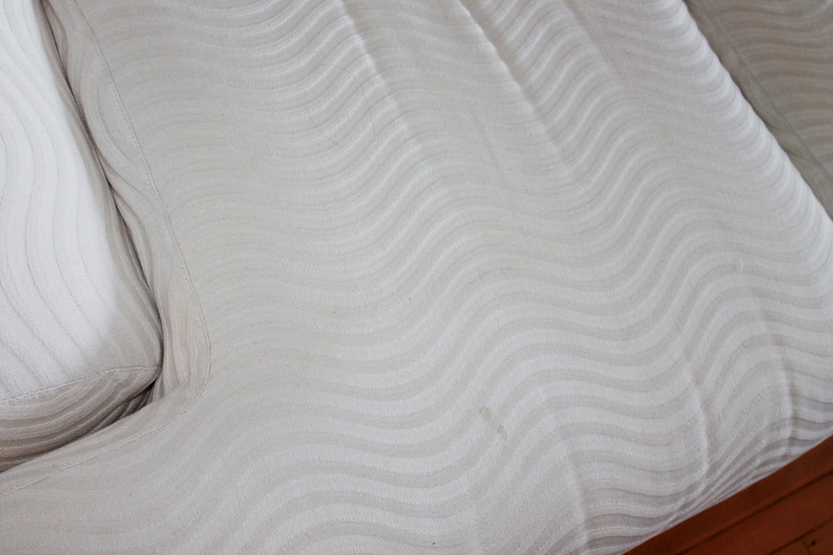 Plush Low Love Seat in Wave Pattern