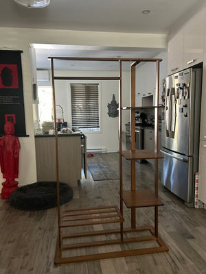 Bamboo garment rack and shelving